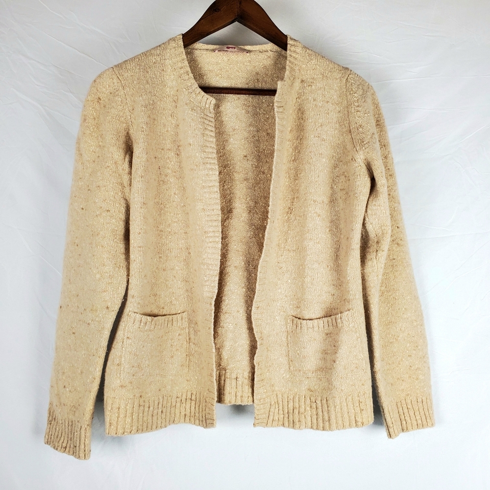Leggiadro Open Front‎ Cashmere Wool Cardigan